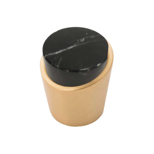 BELWITH KEELER Firenze 1-1/4" Diameter Cabinet Knob in Black and Brushed Golden Brass