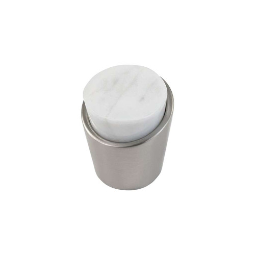 BELWITH KEELER Firenze 1-1/4" Diameter Cabinet Knob in White and Satin Nickel