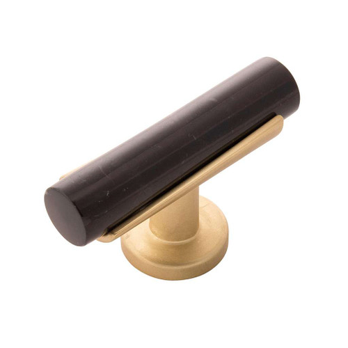 BELWITH KEELER Firenze Bar Cabinet Knob in Black and Brushed Golden Brass (+2 Sizes)