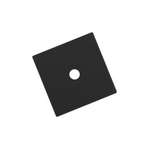 AMEROCK Ladera 1-3/16" Square Cabinet Knob Backplate in Matte Black