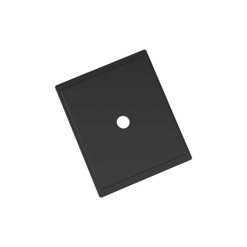 AMEROCK Maymont 1-5/8" Rectangle Cabinet Knob Backplate in Matte Black