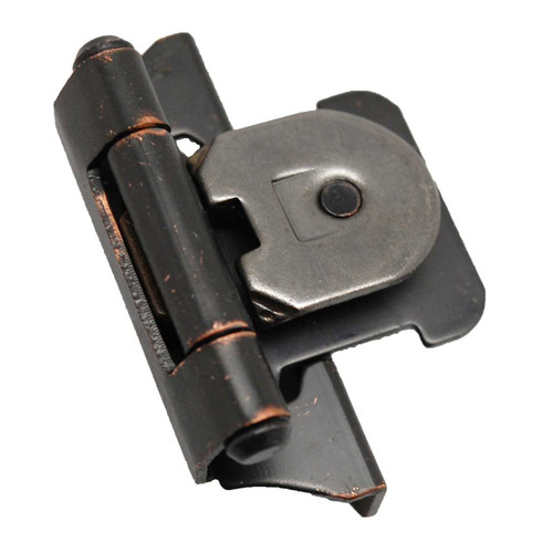 AMEROCK Double Demountable 1/4" Overlay Partial Wrap Cabinet Hinges - Oil Rubbed Bronze CMR8701-ORB (pair)