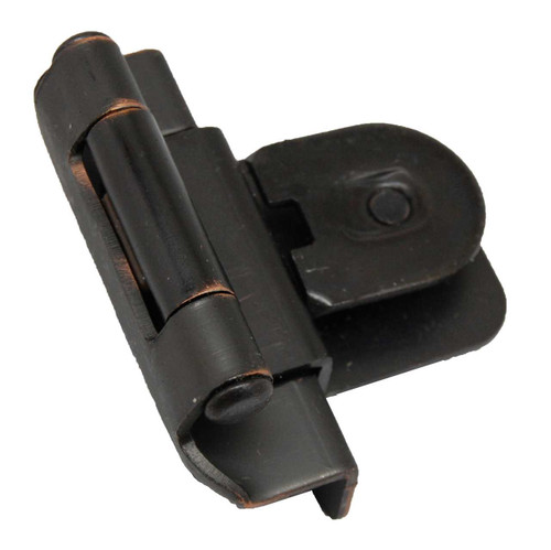 AMEROCK Double Demountable 3/8" Inset Partial Wrap Cabinet Hinge - Oil Rubbed Bronze CMR8700-ORB (pair)