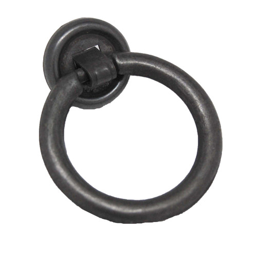 KEYSTONE ACCENTS 1-3/4" Pendant Ring Pull Cabinet Knob - Gunmetal K291
