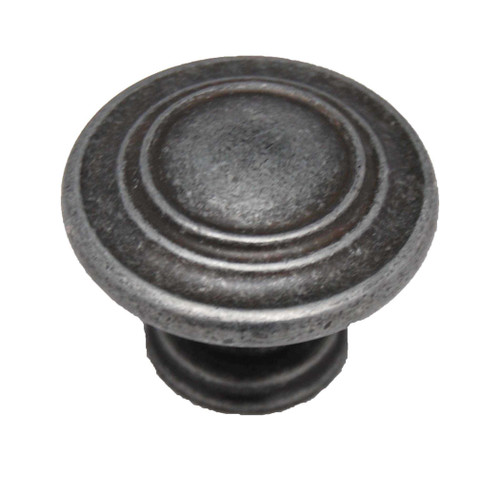 KEYSTONE ACCENTS 1-5/16" Ring Round Cabinet Knob - Weathered Nickel K378