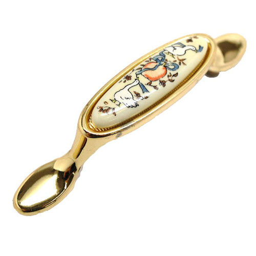 Belwith Heartland Antique Brass 3 Handle Drawer Pull - The Knob Shop