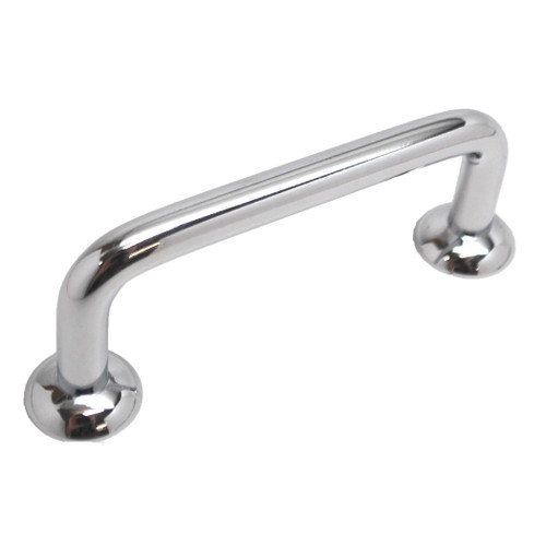 BERENSON Cabinet Wire Pull with Dome Bases in Chrome (+3 Sizes)
