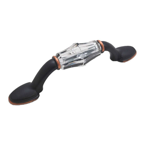 LIBERTY 3" Centers Handle Cabinet Pull in Oil Rubbed Bronze and Clear