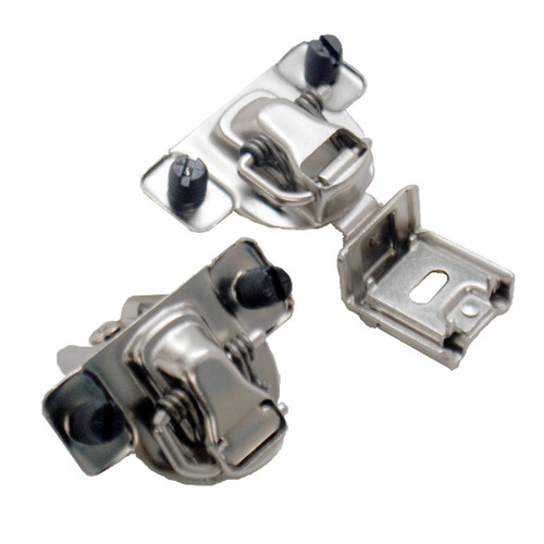 BELWITH Concealed Face Frame 1-1/4" Overlay Hidden Cabinet Hinge in Bright Nickel