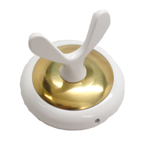 AMEROCK Bathroom Robe Hook in White & Brass