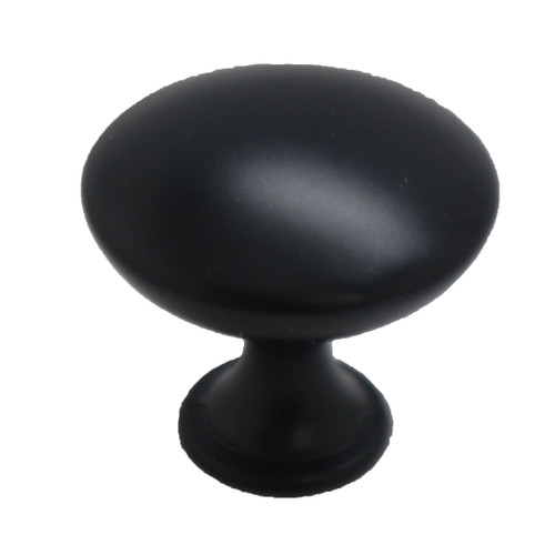 AMERFIT Silverline 1-3/16" Diameter Mushroom Cabinet Knob in Black