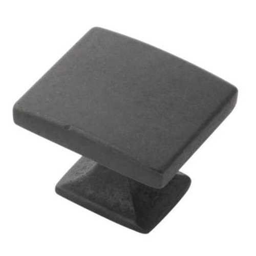 HICKORY Forge 1-3/8" Rectangle Cabinet Knob in Black Iron