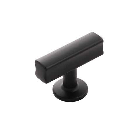 HICKORY Woodward 1-15/16" Long Rectangle T-Knob in Matte Black
