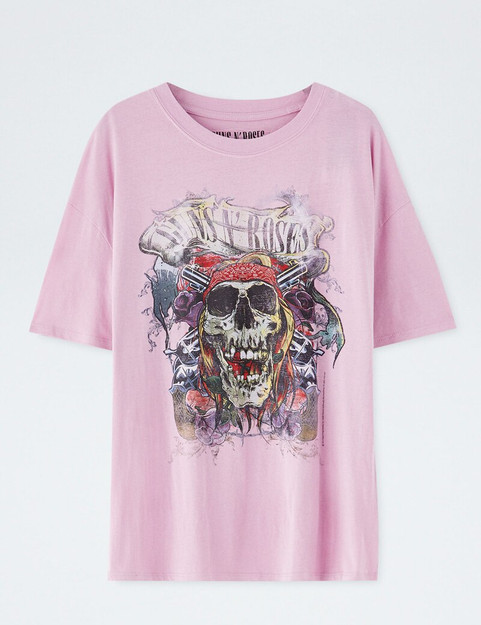 Pink guns roses t-shirt