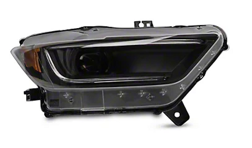 Raxiom 2015-2017 Ford Mustang 18-20 Mustang GT350 Left Headlight- Blk Housing (Smoked Lens) Box 1 of 2 - 406011-1