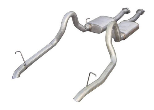 Pypes Exhaust - 1987-1993 Ford Mustang GT Cat Back Exhaust System With Violator Mufflers - SFM10V