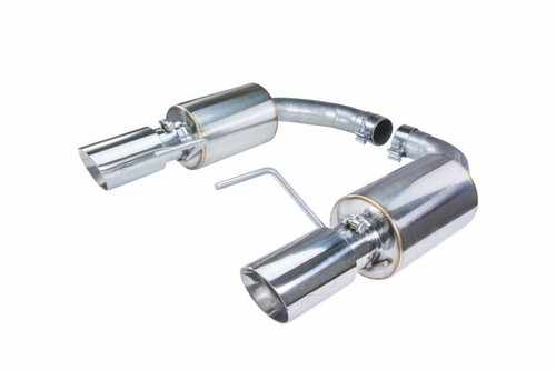 Pypes Exhaust 2015-2017 Mustang GT Axle Back Exhaust Split Rear Dual Exit 3 in Polished Tips Hardware Included Polished 304 Stainless Steel