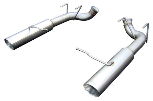 Pypes Exhaust 2011-2014 Mustang V6 Pype Bomb Series Axle Back Exhaust System Split Rear Dual Exit 4 in Polished Tips Hardware Not Incl Polished 304 Stainless Steel