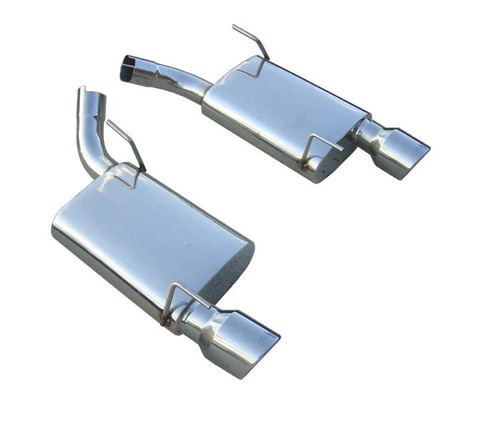 Pypes Exhaust 2005-2010 Mustang GT and Shelby Violator Series Axle Back Muffler System Split Rear Dual Exit Hardware/4 in Polished Tips Incl Polished 304 Stainless Steel Pypes Exhaust