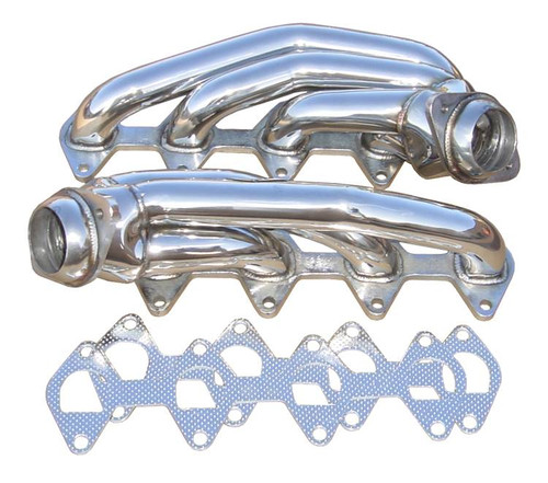 Shorty Exhaust Header 05-10 Mustang GT Hardware/Gaskets Incl Polished 304 Stainless Steel Pypes Exhaust
