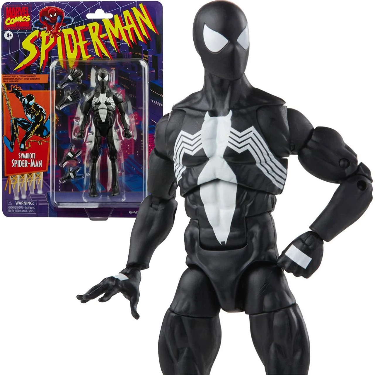 Spider-Man Retro Marvel Legends Symbiote Spider-Man 6-Inch Action Figure