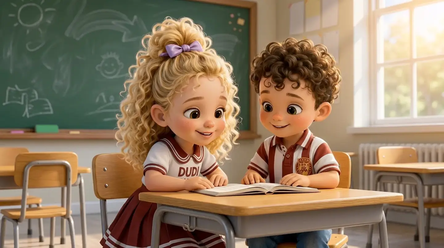 Dudi and JJ in their magical classroom