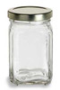 10 oz Victorian Square Glass Jar with Lid (292 ml)