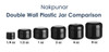 4 oz Black Double Wall Plastic Jar with Lid | Plastic Jars