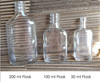 50 ml Flask Glass Liquor bottle with Cap - Flask