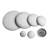 White Off Matte Silk Dupioni Button