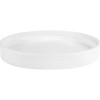 83/400, White Ribbed Edge Plastic Lid with a Foam Liner