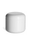 4 oz White Double Wall Plastic Jar with White Dome Shape Lid | Double Wall Plastic Jars