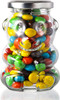 9 oz glass bear jar with plastisol lined lid for honey and syrups