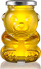 9 oz glass bear jar with plastisol lined lid for honey and syrups