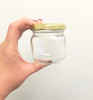 6.75 oz Low Profile Square Glass Jar - Made in Italy