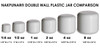 Black Double Wall Plastic Jars - Set of 12