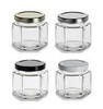4 oz Hexagon Squad Glass Jar with Lid (120 ml) | Jars