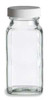 6 oz Glass French Square Spice Jar with Shaker and White Lid | Jars