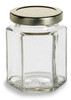 9 oz Hexagon Glass Jar with Lid (270 ml)