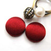 Burgundy Satin Button