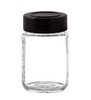 3.4 oz Glass Spice Jars with Shaker Fitment and Black Caps