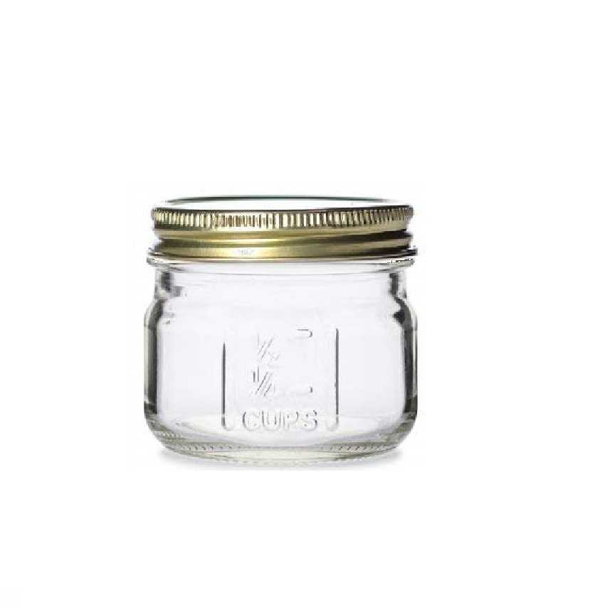 4 oz Square Mason Glass Jars with Measurement | Jars