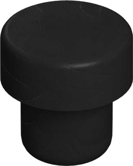 21.5 mm Black Rubber Bar Top Cork - Synthetic T-Bar Bottle Stopper | Corks & Stoppers