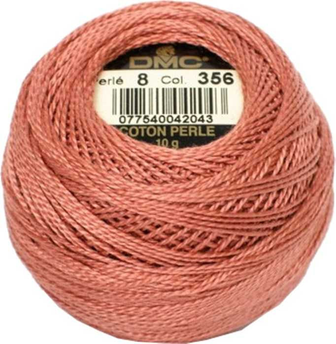 DMC Size 8 Perle Cotton Thread | 356 Medium Terra Cotta | Size 8