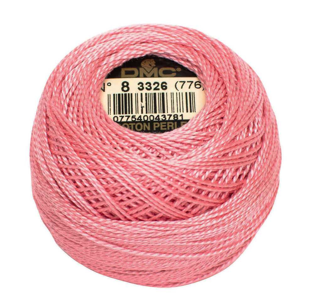 DMC Size 8 Perle Cotton Thread | 3326 Light Rose Pink | Size 8