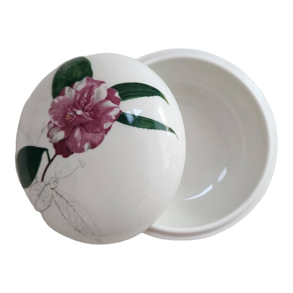 Villeroy & Boch 1979 Camellia Canduiflora Trinket Box by Nicolas Liez, Luxembourg - 1979 Birthday