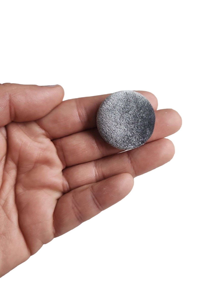Gray Velvet Button