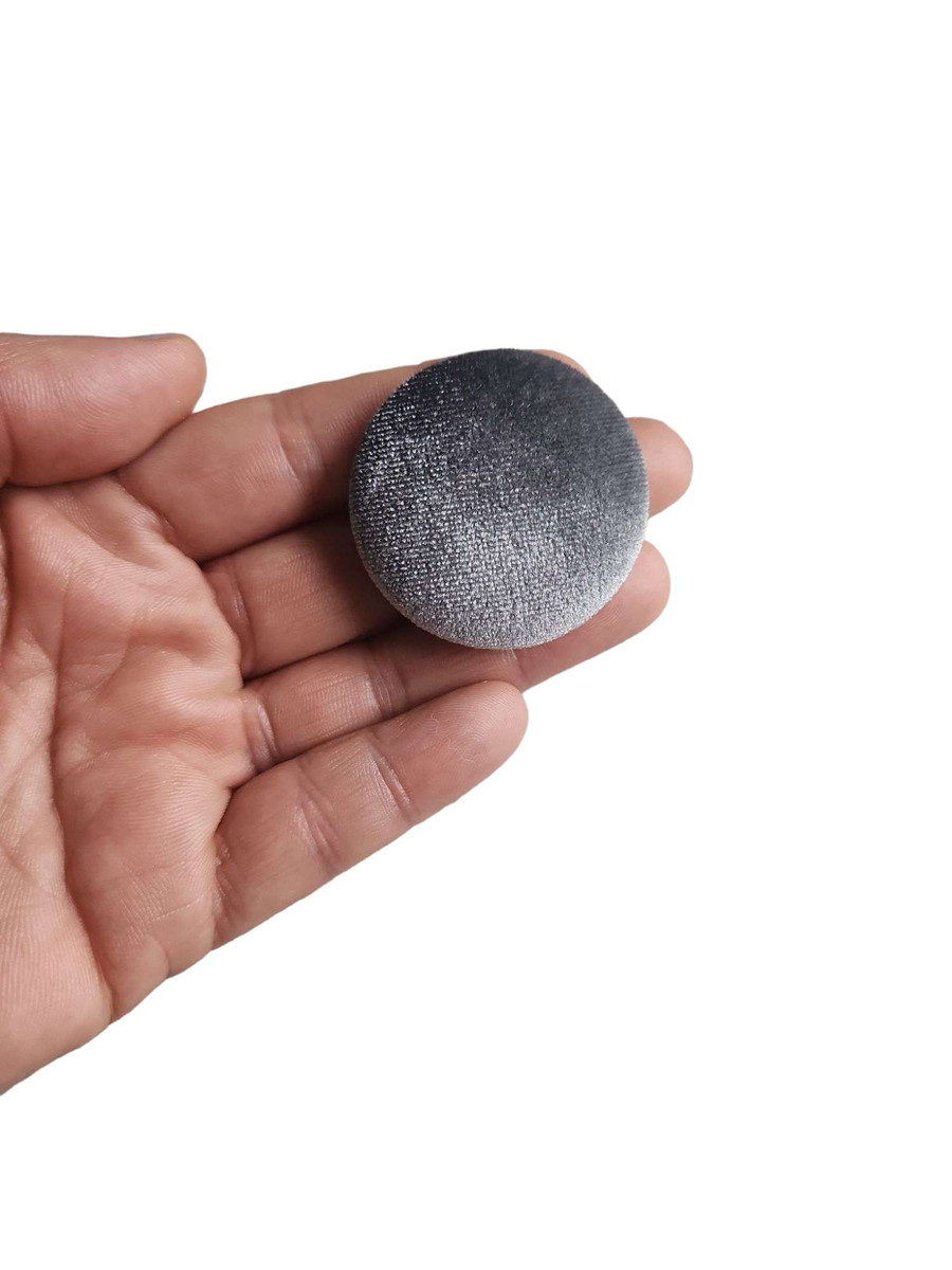 Gray Velvet Button