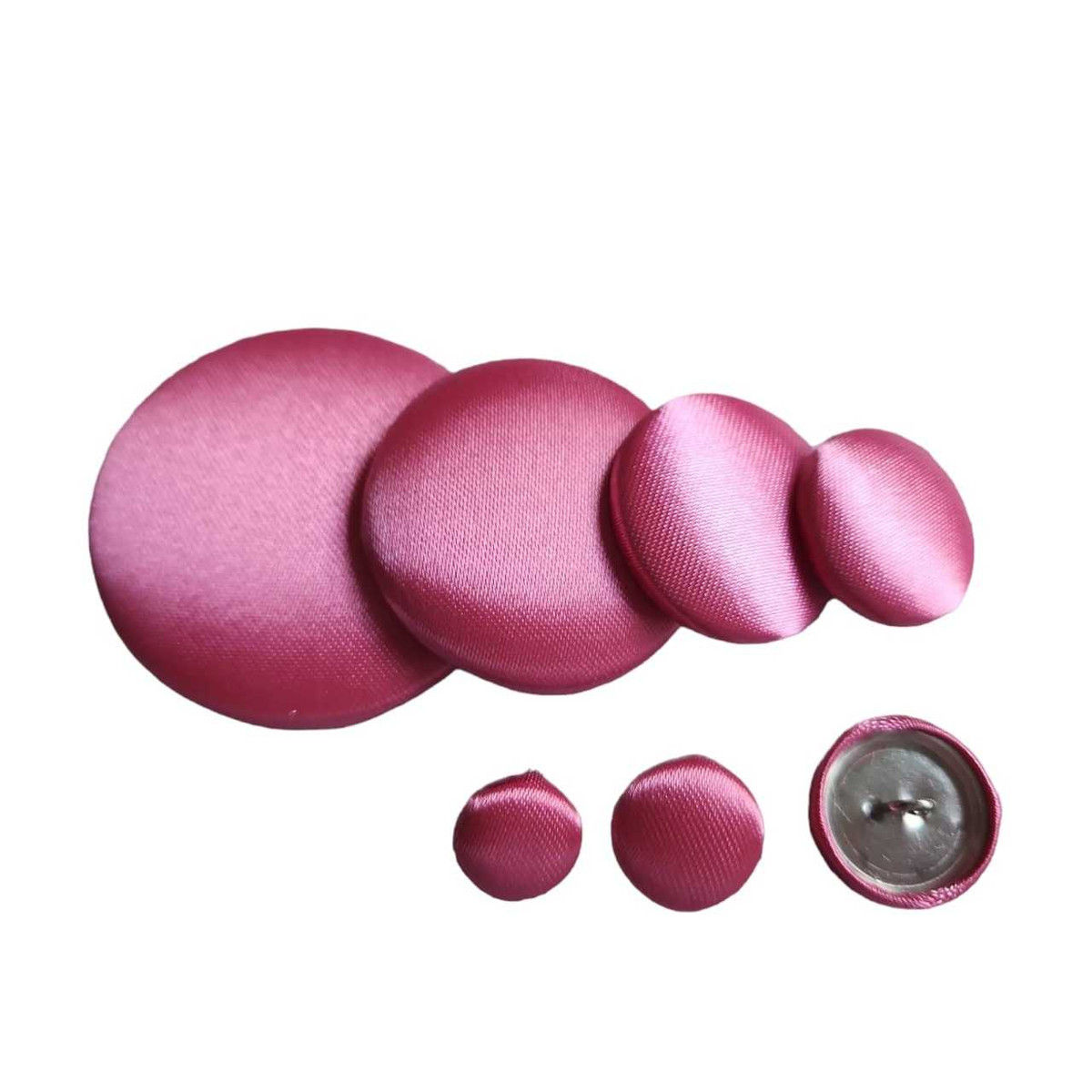 Hot Pink Satin Button | Silk Satin Buttons