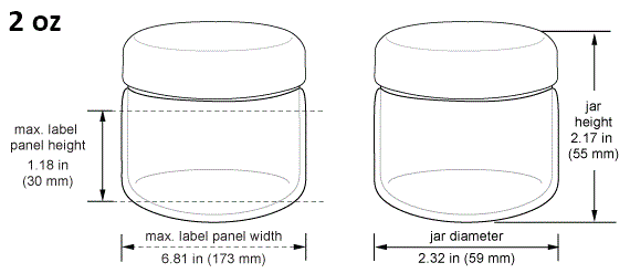 2 oz White Double Wall Plastic Jar with White Dome Shape Lid | Double Wall Plastic Jars